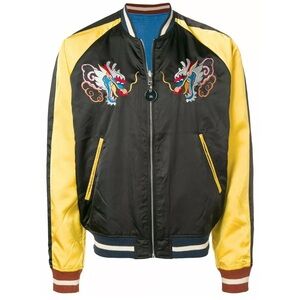 DIESEL Reversible Satin Jacket Embroidered
